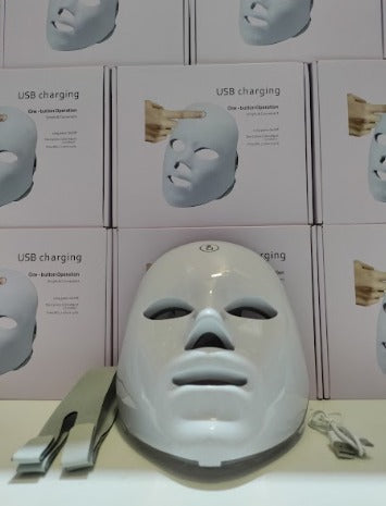 Máscara LED 7 Colores – Antiarrugas, antiacné y luminosidad facial