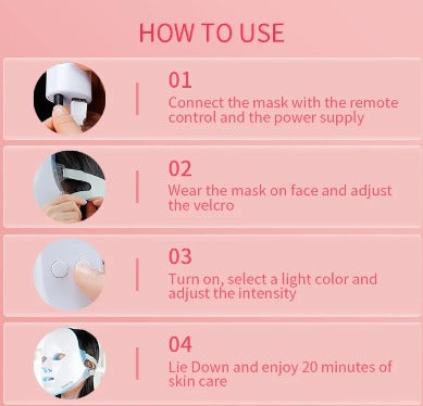 Máscara LED 7 Colores – Antiarrugas, antiacné y luminosidad facial