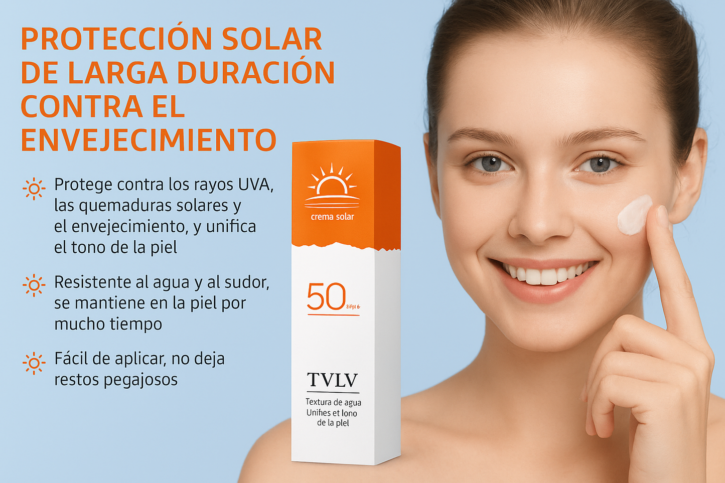 PROTECTOR SOLAR SPF50+ PA+++ BLANQUEADORA – 50 GR