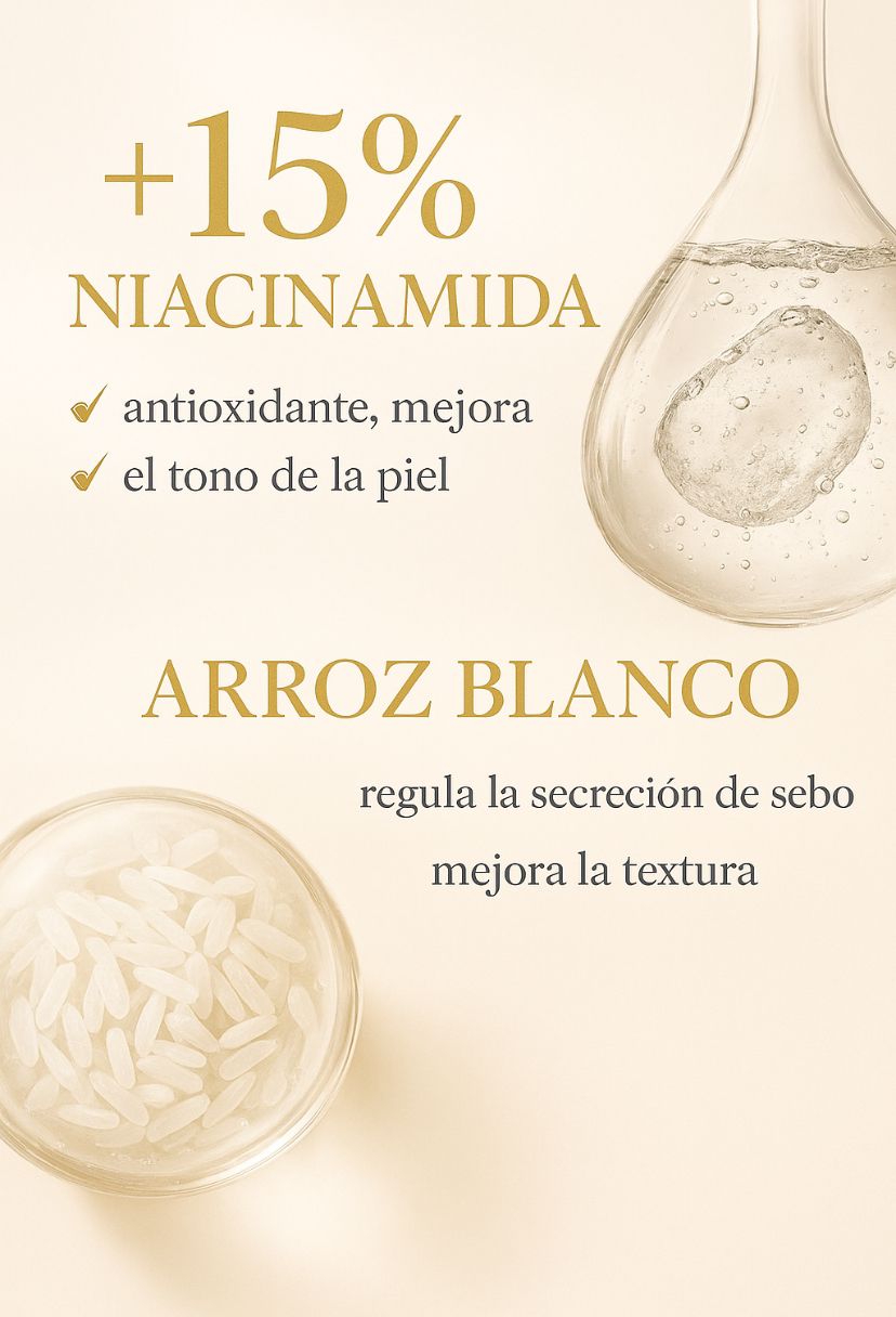 CREMA FACIAL HIDRATANTE PROFUNDA – ILUMINADORA CON NIACINAMIDA Y ARROZ