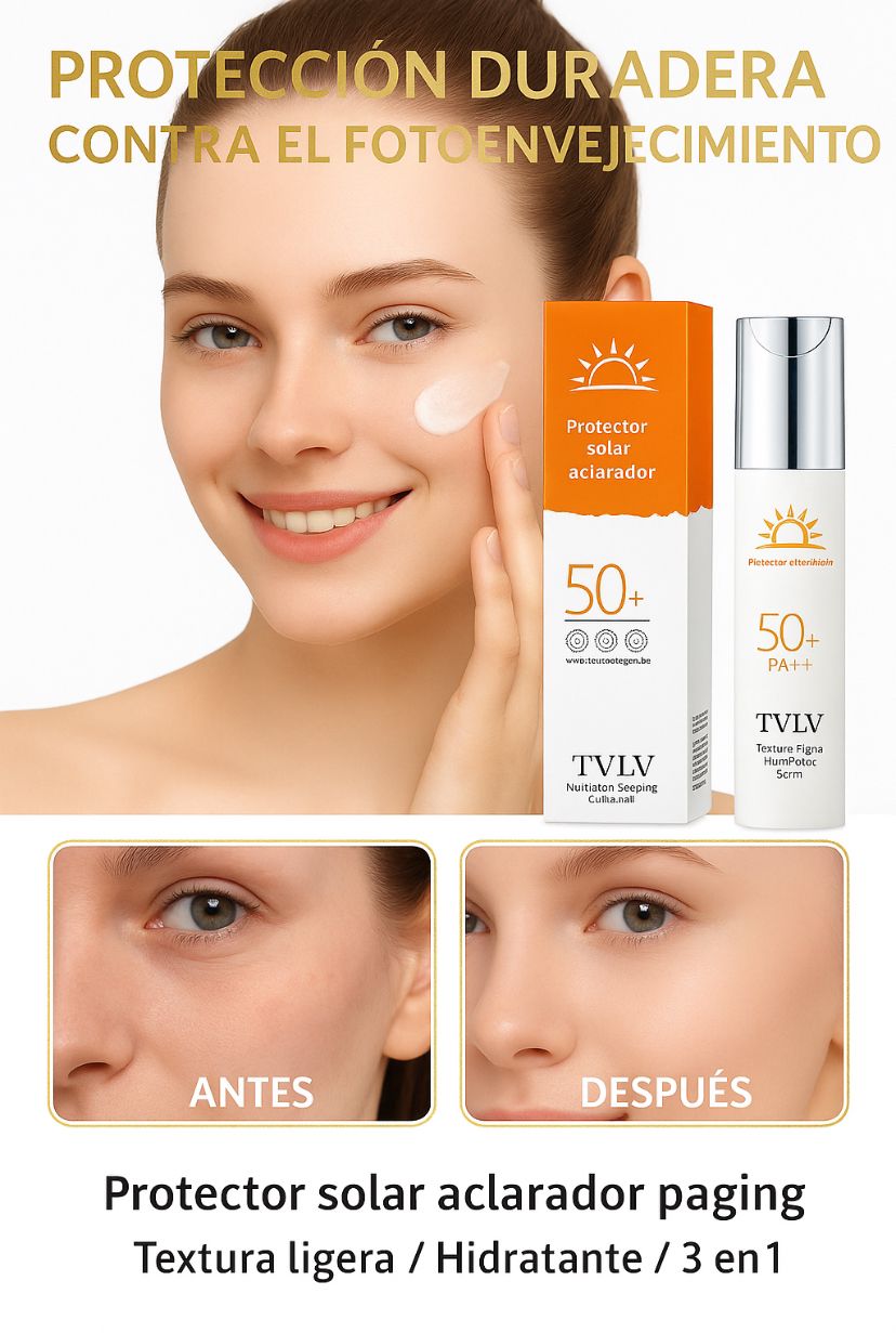 MAXIMA PROTECCION + EFECTO ACLARANTE CON EL MEJOR PROTECTOR SOLAR SPF50+ PA+++