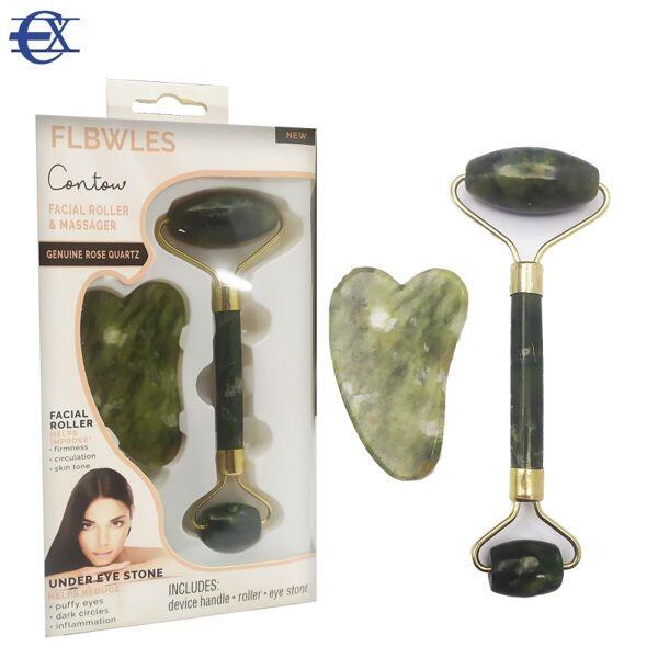 RODILLO DE JADE + PIEDRA GUA SHA PREMIUM BELLEZA Y BIENESTAR NATURAL