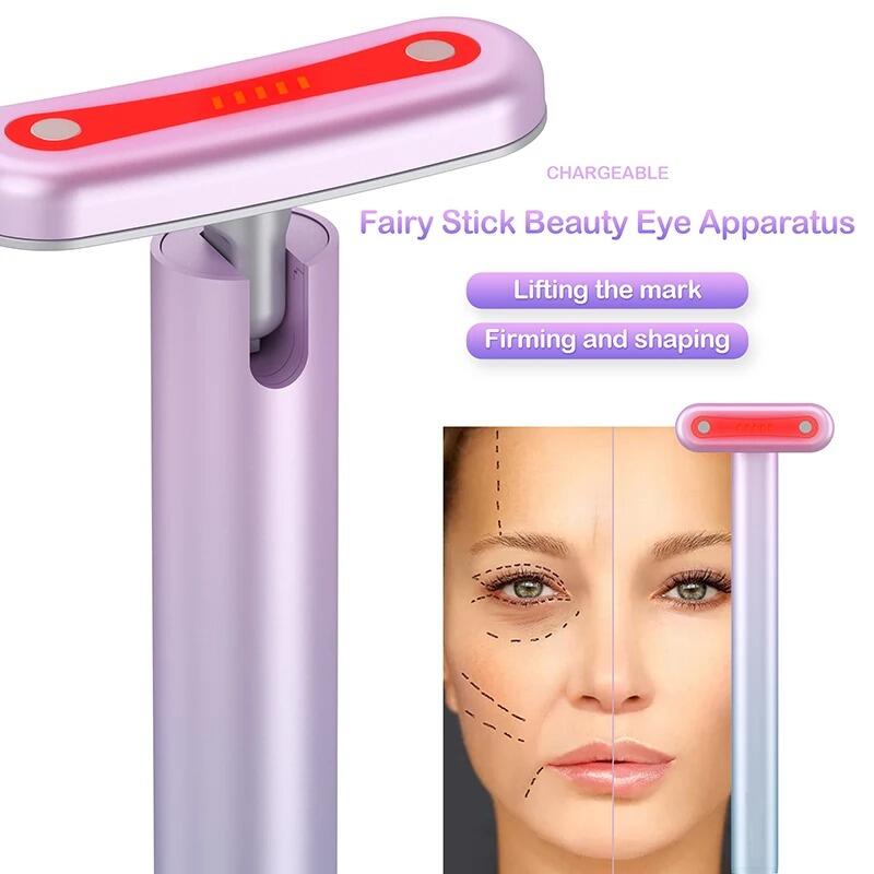 Masajeador Facial 4 en 1 con Luz Roja LED – El Secreto de un Rostro Radiante