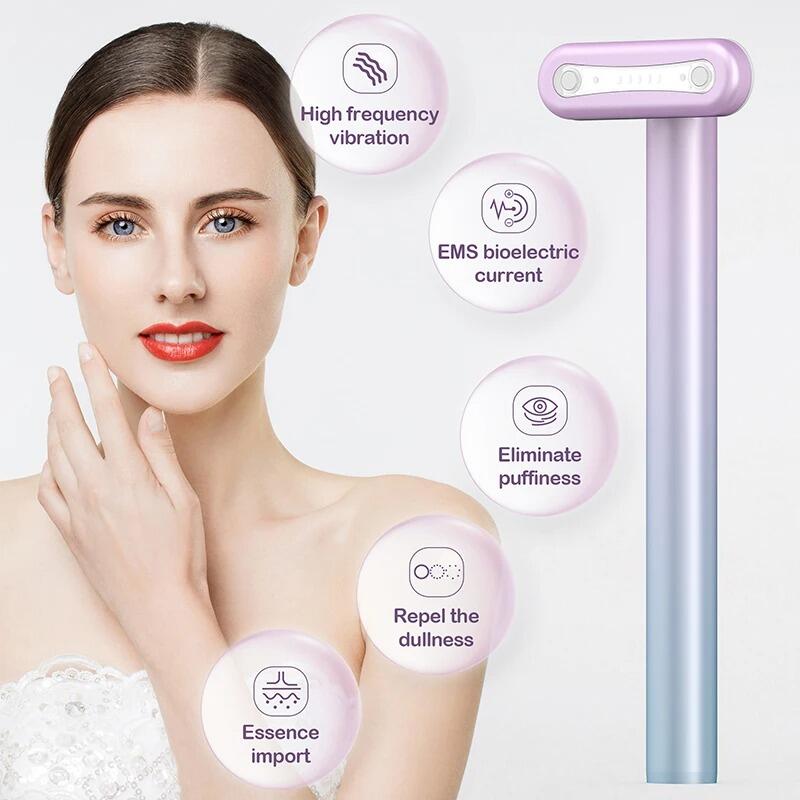 Masajeador Facial 4 en 1 con Luz Roja LED – El Secreto de un Rostro Radiante