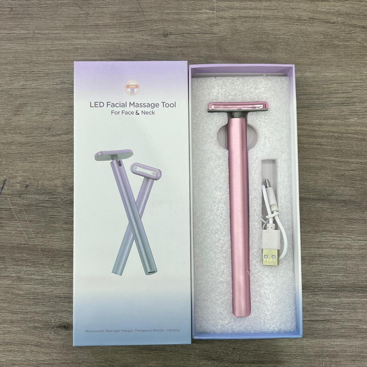 Masajeador Facial 4 en 1 con Luz Roja LED – El Secreto de un Rostro Radiante