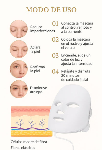 REJUVENECIMIENTO PROFESIONAL EN CASA CON LA MASCARA LED 7 COLORES