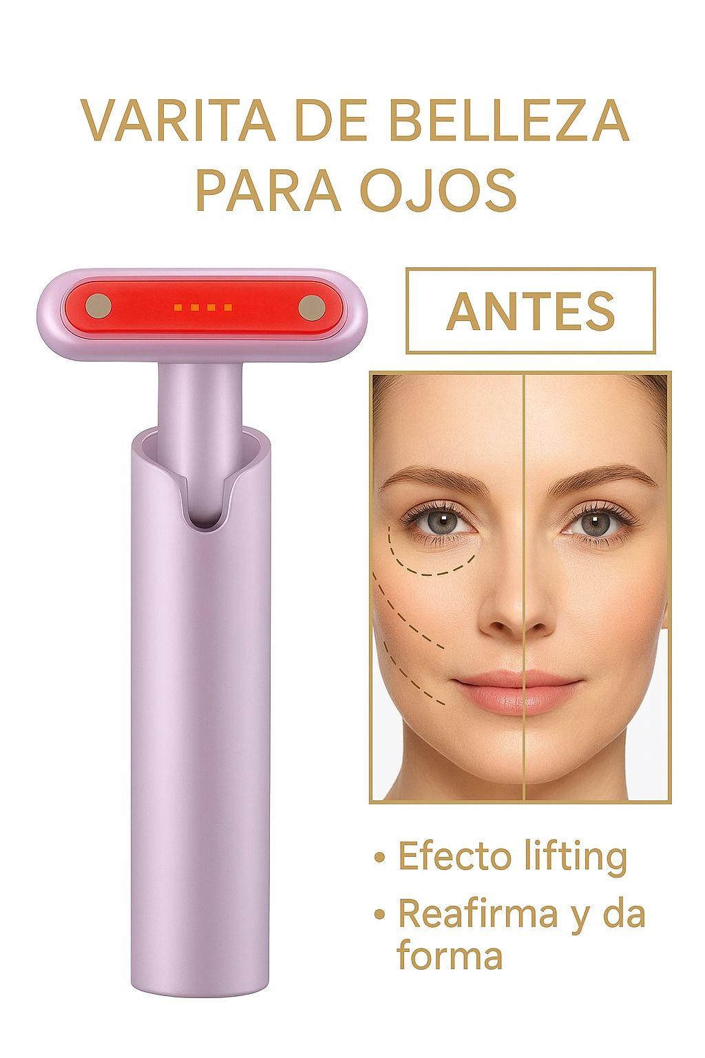 EL SECRETO DE UN ROSTRO RADIANTE: MASAJEADOR FACIAL 4 EN 1 CON LUZ ROJA LED