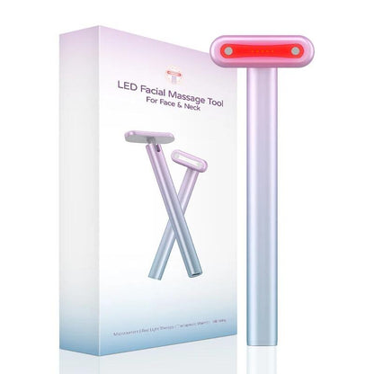 EL SECRETO DE UN ROSTRO RADIANTE: MASAJEADOR FACIAL 4 EN 1 CON LUZ ROJA LED