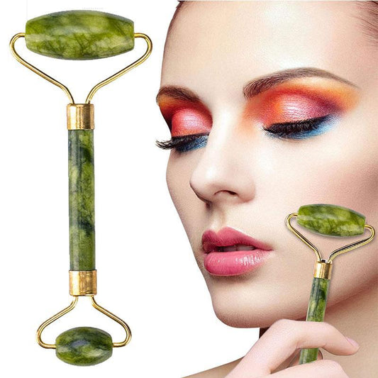 RODILLO DE JADE + PIEDRA GUA SHA PREMIUM BELLEZA Y BIENESTAR NATURAL